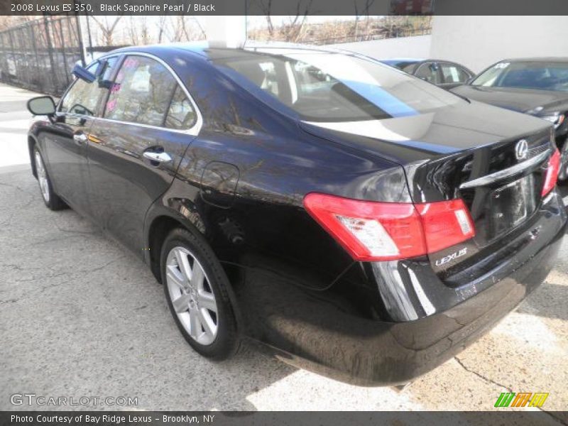 Black Sapphire Pearl / Black 2008 Lexus ES 350