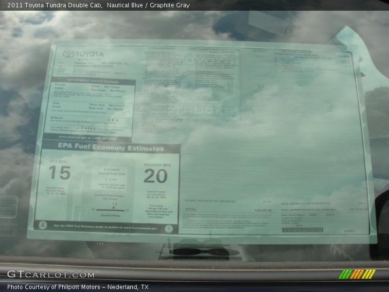 Nautical Blue / Graphite Gray 2011 Toyota Tundra Double Cab