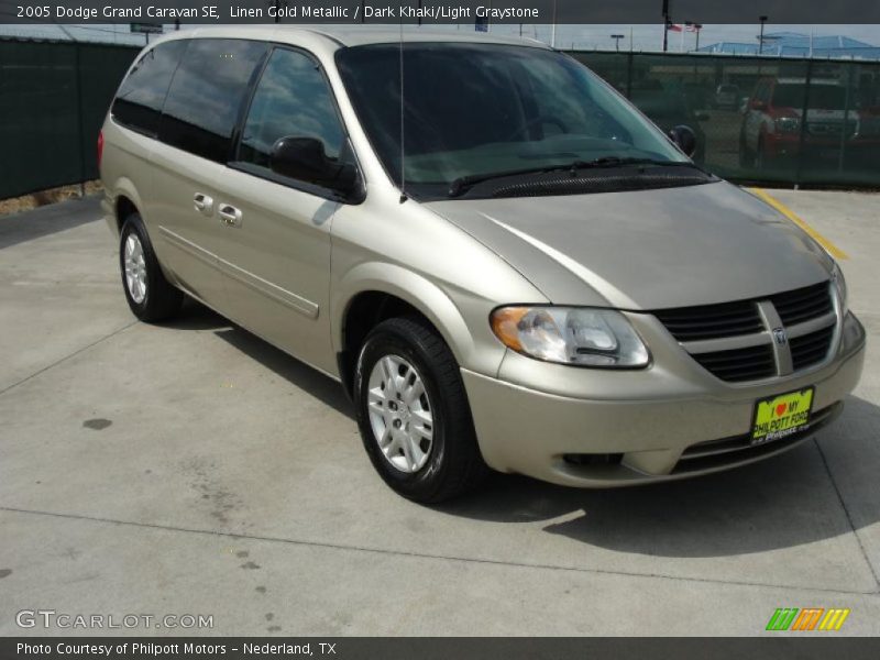 Linen Gold Metallic / Dark Khaki/Light Graystone 2005 Dodge Grand Caravan SE