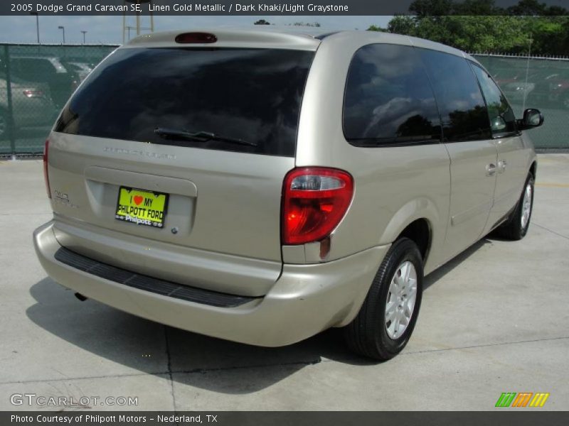 Linen Gold Metallic / Dark Khaki/Light Graystone 2005 Dodge Grand Caravan SE