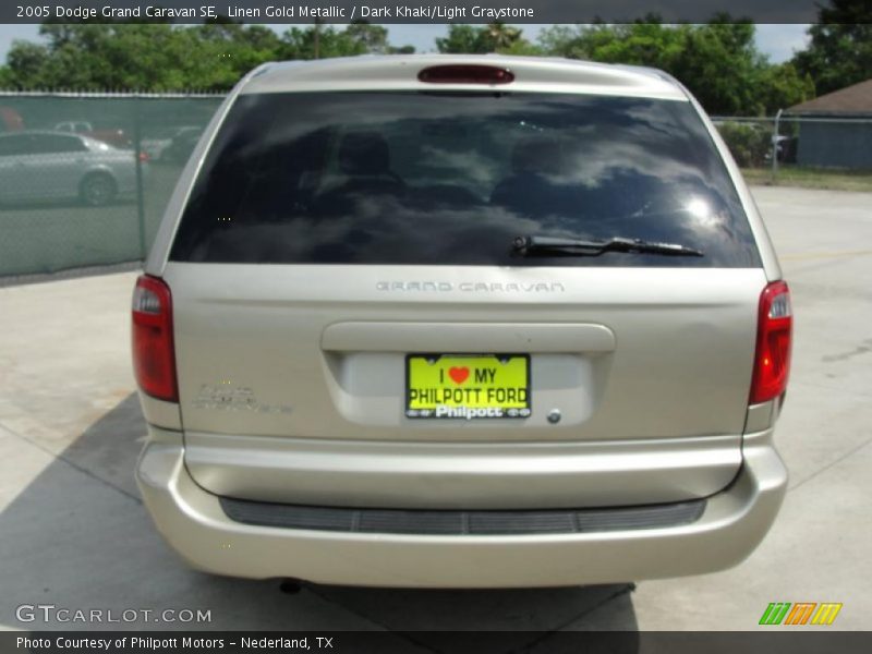 Linen Gold Metallic / Dark Khaki/Light Graystone 2005 Dodge Grand Caravan SE