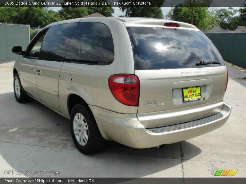 Linen Gold Metallic / Dark Khaki/Light Graystone 2005 Dodge Grand Caravan SE