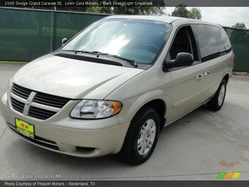 Linen Gold Metallic / Dark Khaki/Light Graystone 2005 Dodge Grand Caravan SE