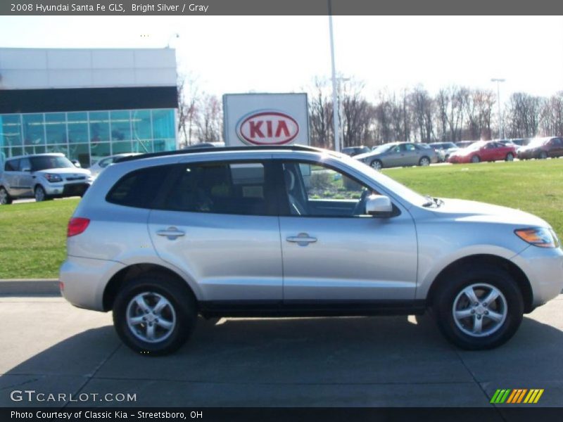 Bright Silver / Gray 2008 Hyundai Santa Fe GLS