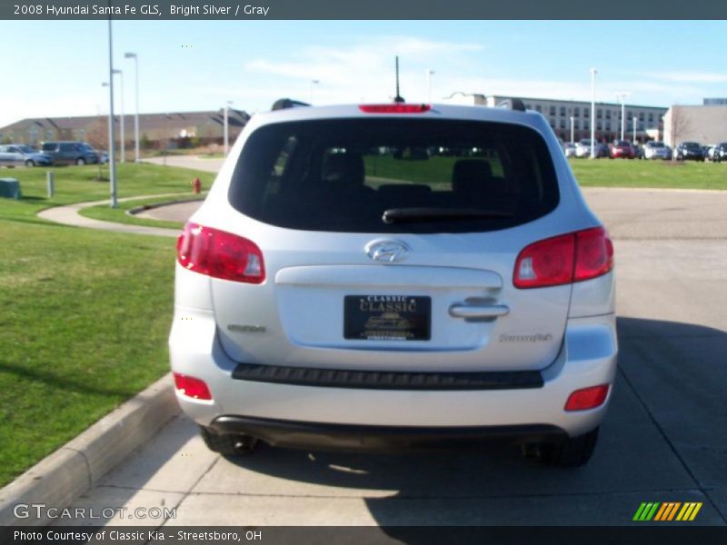 Bright Silver / Gray 2008 Hyundai Santa Fe GLS