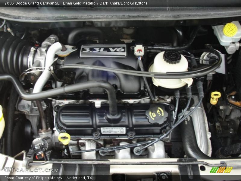 Linen Gold Metallic / Dark Khaki/Light Graystone 2005 Dodge Grand Caravan SE