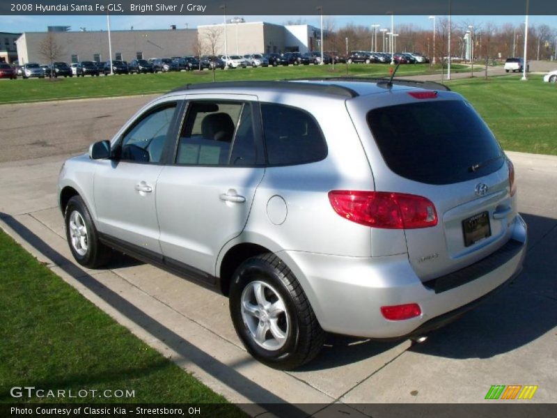 Bright Silver / Gray 2008 Hyundai Santa Fe GLS