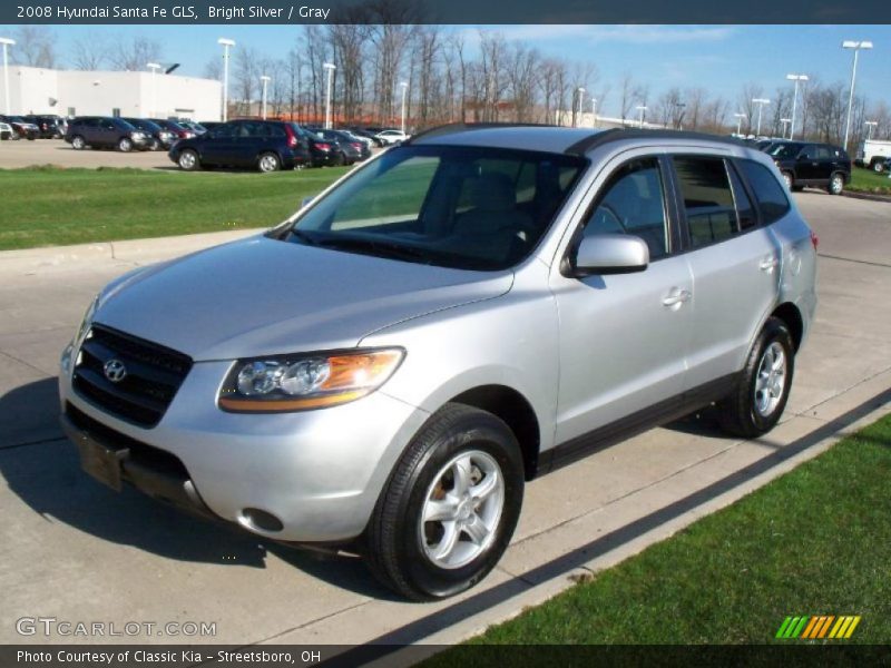 Bright Silver / Gray 2008 Hyundai Santa Fe GLS