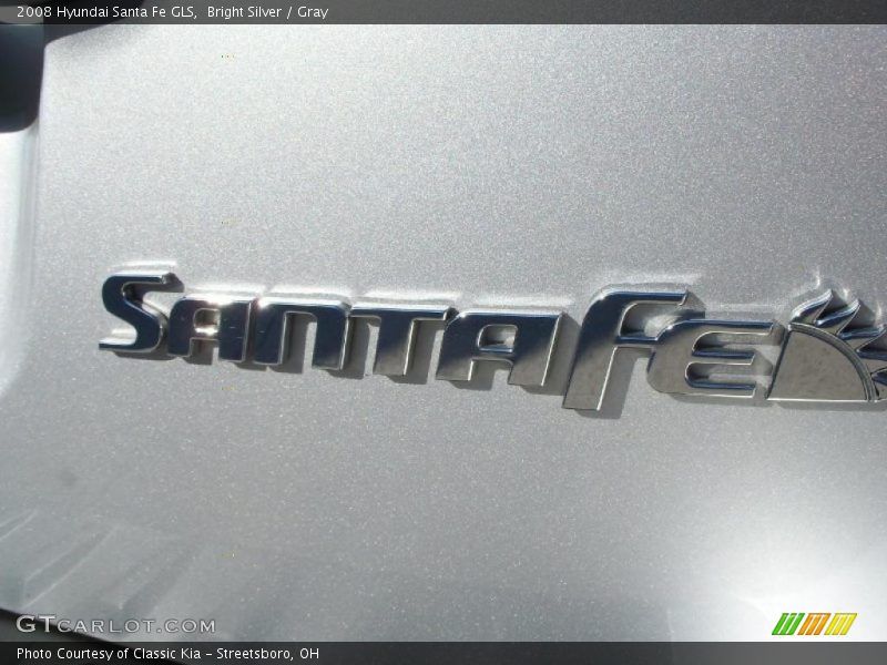 Bright Silver / Gray 2008 Hyundai Santa Fe GLS