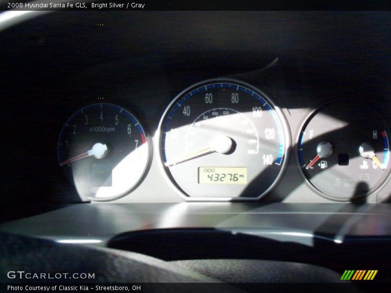 Bright Silver / Gray 2008 Hyundai Santa Fe GLS