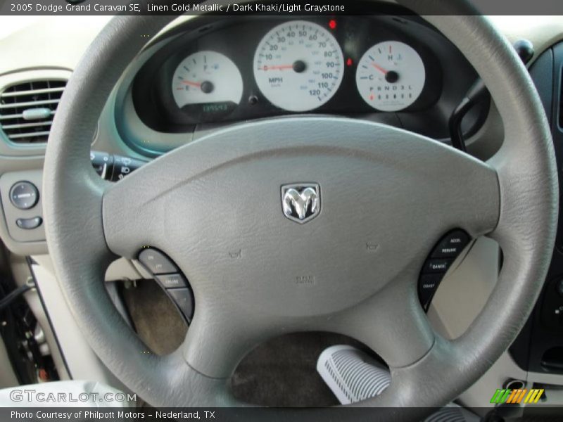 Linen Gold Metallic / Dark Khaki/Light Graystone 2005 Dodge Grand Caravan SE