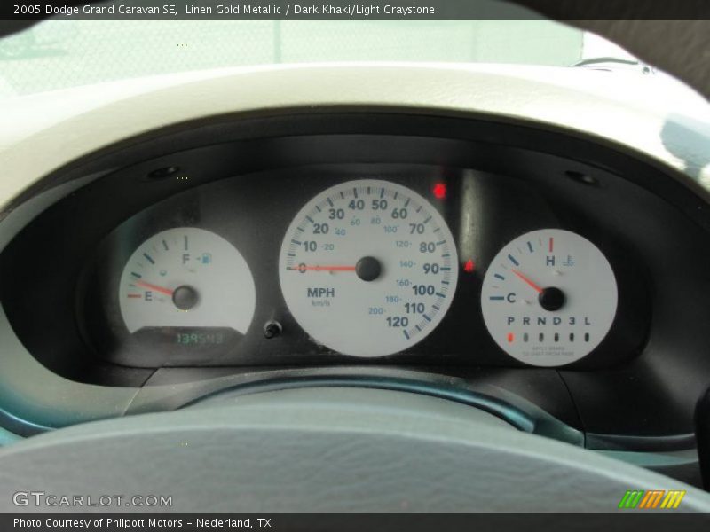 Linen Gold Metallic / Dark Khaki/Light Graystone 2005 Dodge Grand Caravan SE