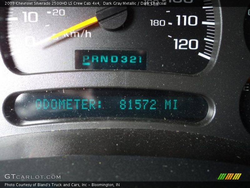 Dark Gray Metallic / Dark Charcoal 2003 Chevrolet Silverado 2500HD LS Crew Cab 4x4