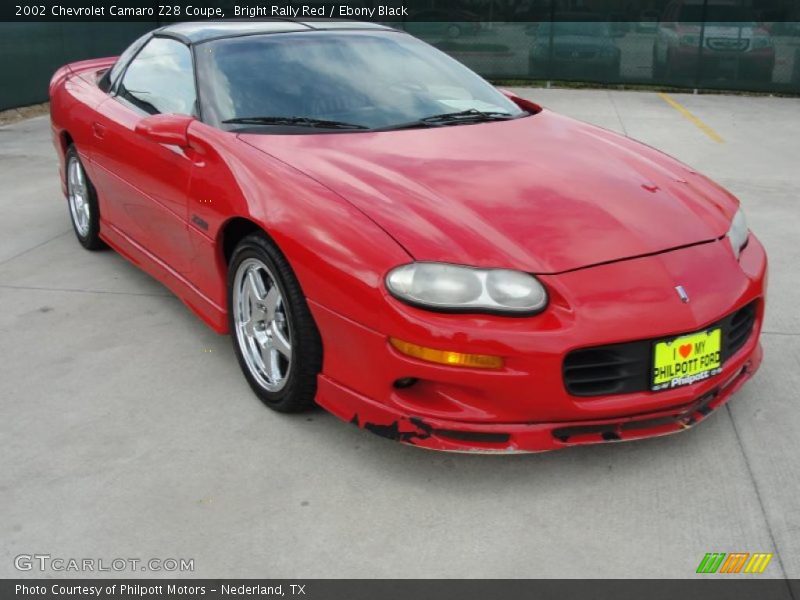 Bright Rally Red / Ebony Black 2002 Chevrolet Camaro Z28 Coupe