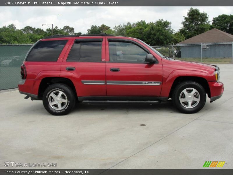 Majestic Red Metallic / Dark Pewter 2002 Chevrolet TrailBlazer LS