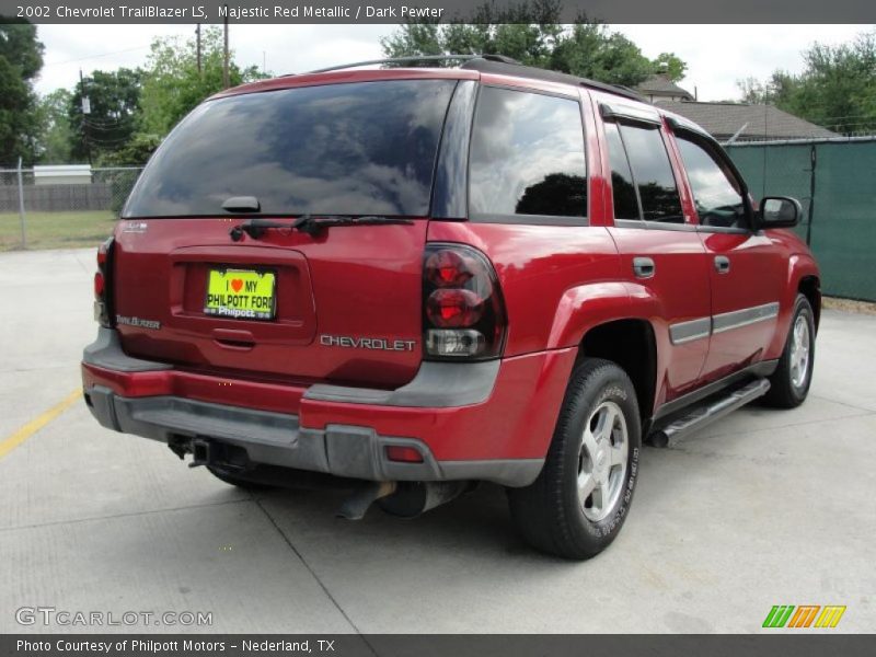 Majestic Red Metallic / Dark Pewter 2002 Chevrolet TrailBlazer LS