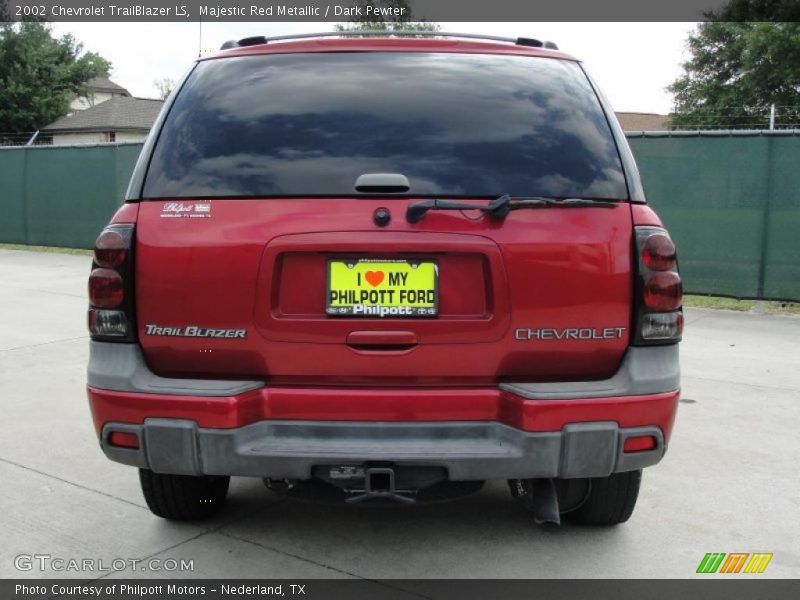 Majestic Red Metallic / Dark Pewter 2002 Chevrolet TrailBlazer LS