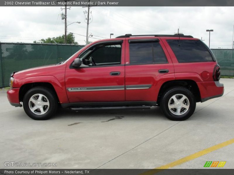 Majestic Red Metallic / Dark Pewter 2002 Chevrolet TrailBlazer LS