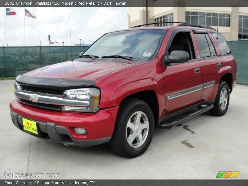 Majestic Red Metallic / Dark Pewter 2002 Chevrolet TrailBlazer LS