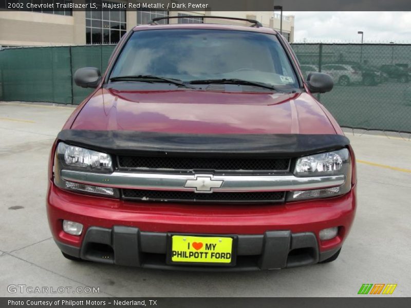 Majestic Red Metallic / Dark Pewter 2002 Chevrolet TrailBlazer LS
