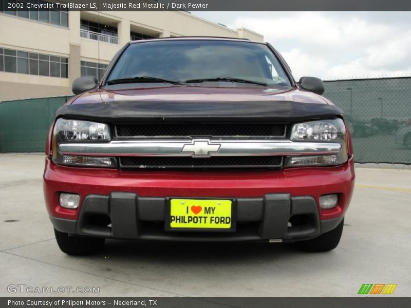 Majestic Red Metallic / Dark Pewter 2002 Chevrolet TrailBlazer LS