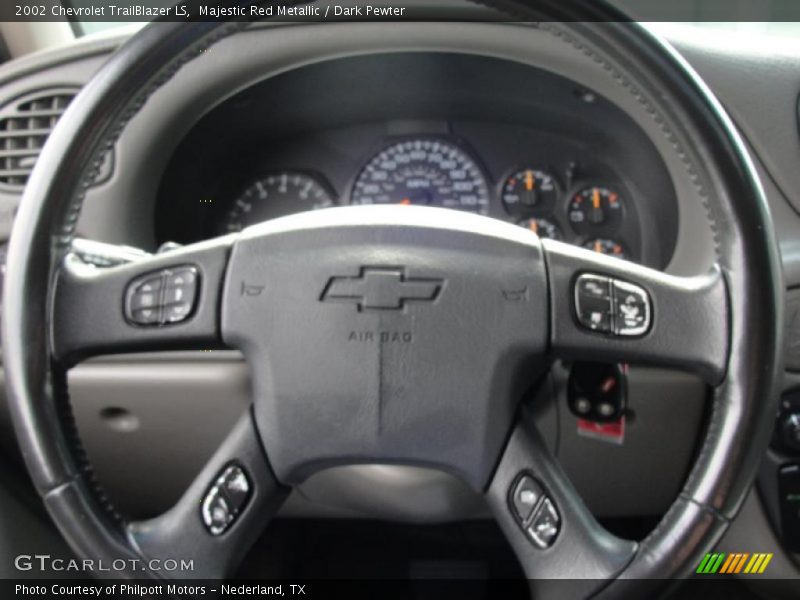 Majestic Red Metallic / Dark Pewter 2002 Chevrolet TrailBlazer LS