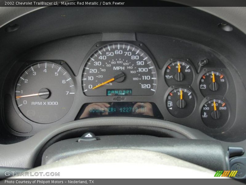 Majestic Red Metallic / Dark Pewter 2002 Chevrolet TrailBlazer LS