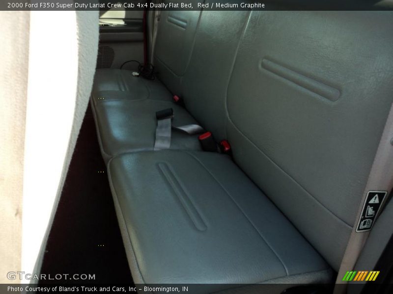 Red / Medium Graphite 2000 Ford F350 Super Duty Lariat Crew Cab 4x4 Dually Flat Bed