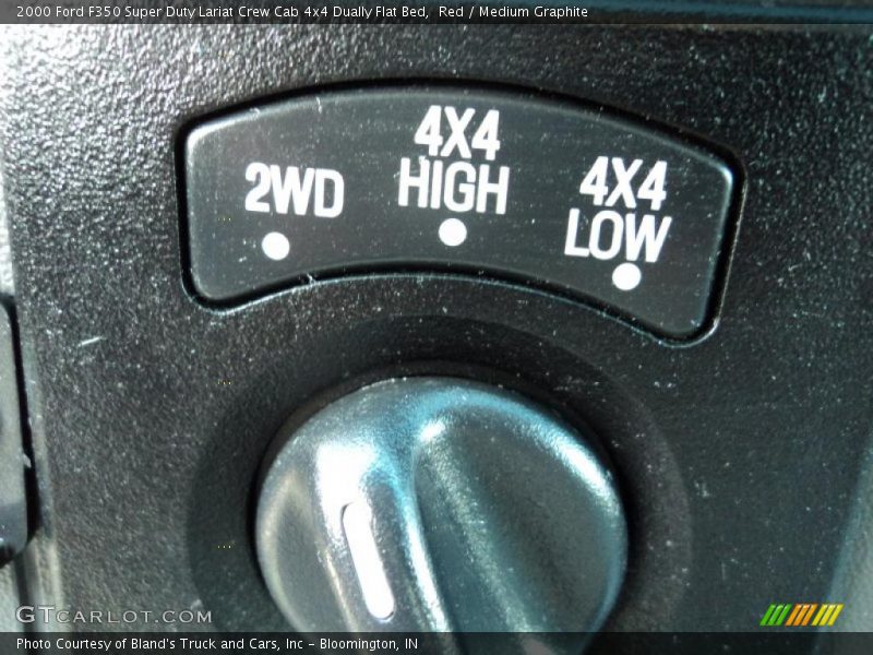 Red / Medium Graphite 2000 Ford F350 Super Duty Lariat Crew Cab 4x4 Dually Flat Bed