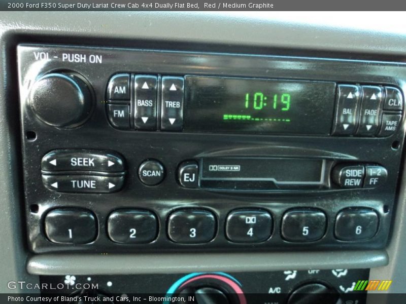 Red / Medium Graphite 2000 Ford F350 Super Duty Lariat Crew Cab 4x4 Dually Flat Bed