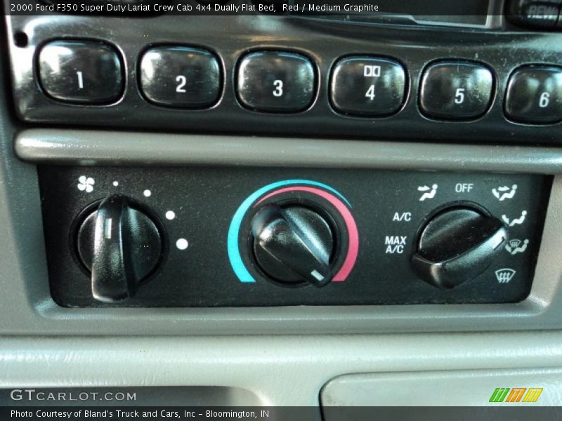 Red / Medium Graphite 2000 Ford F350 Super Duty Lariat Crew Cab 4x4 Dually Flat Bed