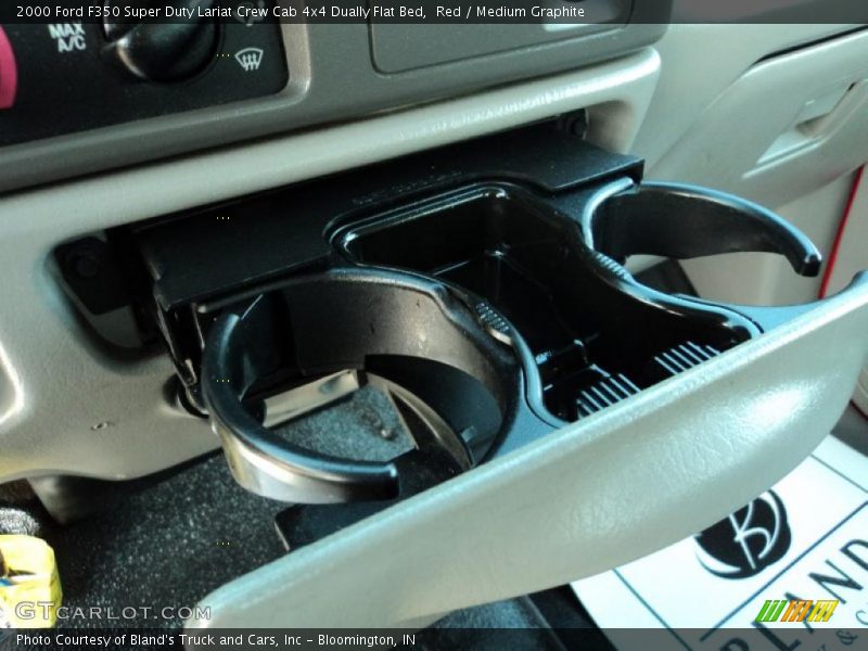 Red / Medium Graphite 2000 Ford F350 Super Duty Lariat Crew Cab 4x4 Dually Flat Bed