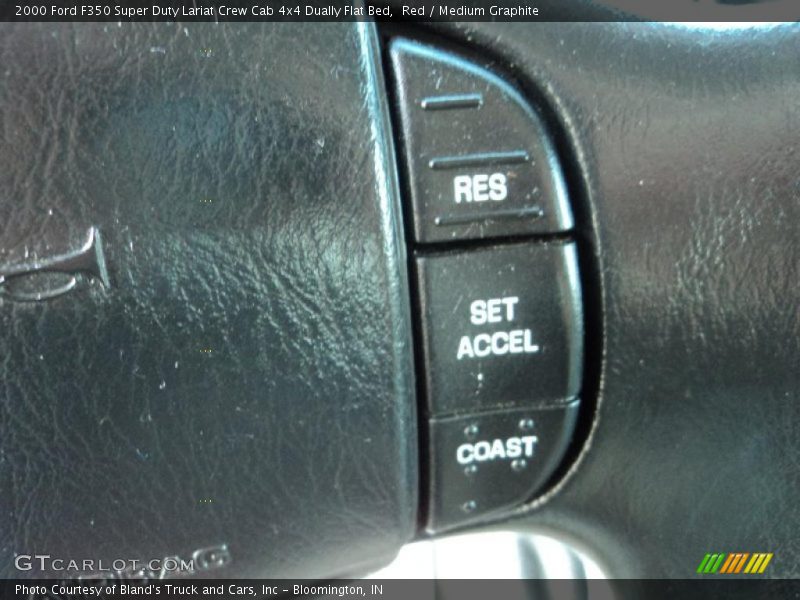 Red / Medium Graphite 2000 Ford F350 Super Duty Lariat Crew Cab 4x4 Dually Flat Bed