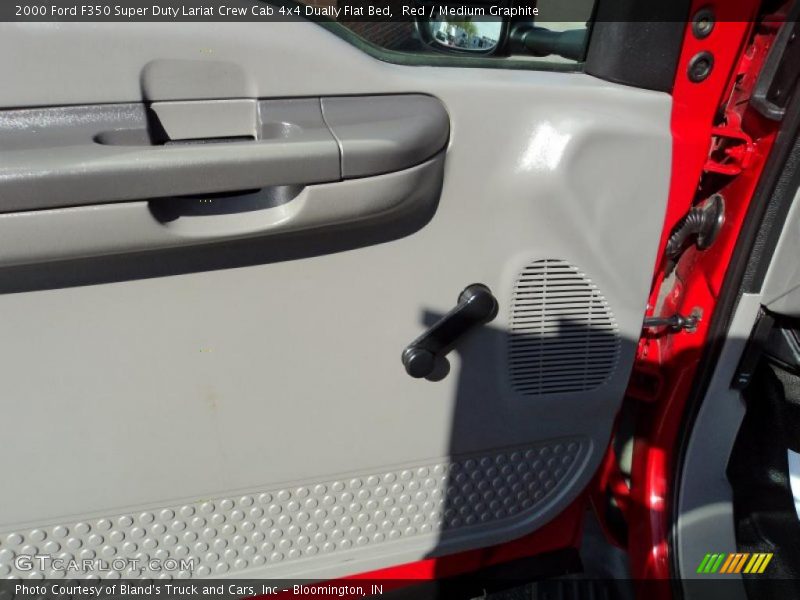 Red / Medium Graphite 2000 Ford F350 Super Duty Lariat Crew Cab 4x4 Dually Flat Bed