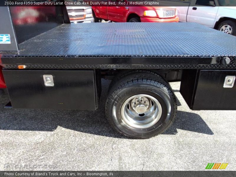 Red / Medium Graphite 2000 Ford F350 Super Duty Lariat Crew Cab 4x4 Dually Flat Bed