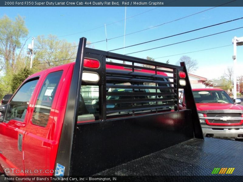 Red / Medium Graphite 2000 Ford F350 Super Duty Lariat Crew Cab 4x4 Dually Flat Bed