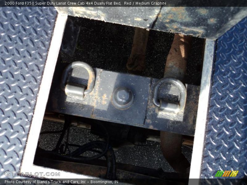 Red / Medium Graphite 2000 Ford F350 Super Duty Lariat Crew Cab 4x4 Dually Flat Bed