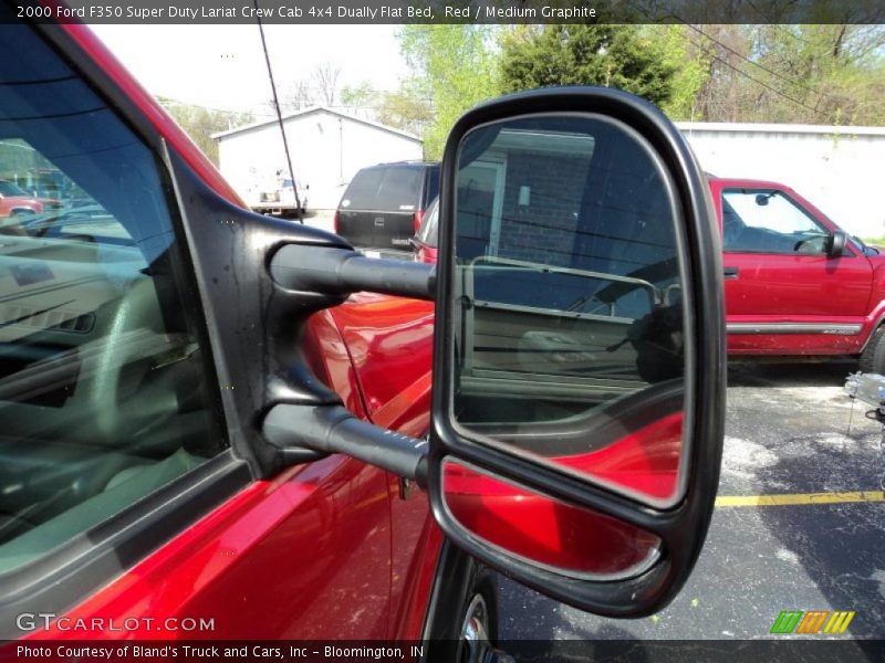 Red / Medium Graphite 2000 Ford F350 Super Duty Lariat Crew Cab 4x4 Dually Flat Bed