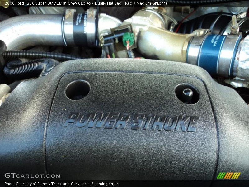 Red / Medium Graphite 2000 Ford F350 Super Duty Lariat Crew Cab 4x4 Dually Flat Bed