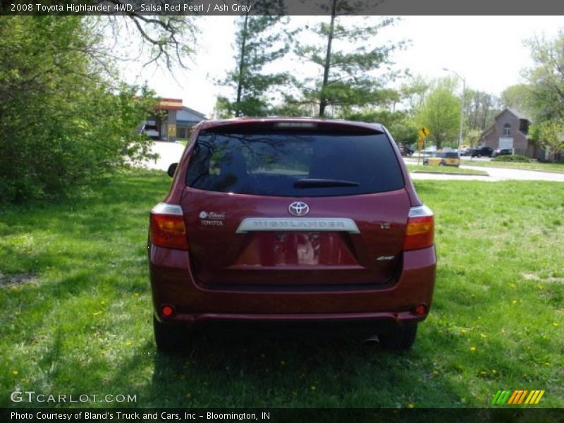 Salsa Red Pearl / Ash Gray 2008 Toyota Highlander 4WD