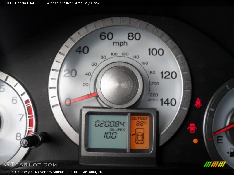 Alabaster Silver Metallic / Gray 2010 Honda Pilot EX-L