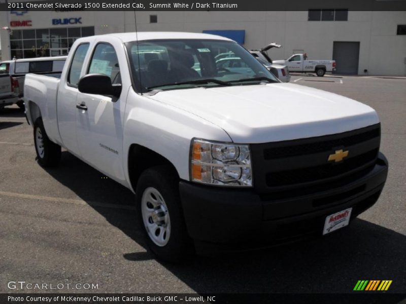 Summit White / Dark Titanium 2011 Chevrolet Silverado 1500 Extended Cab