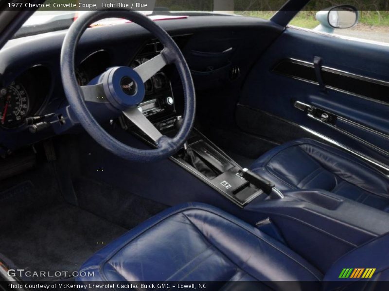 Blue Interior - 1977 Corvette Coupe 