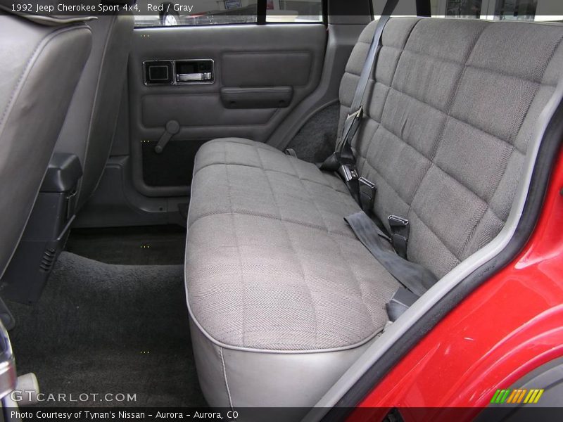 Red / Gray 1992 Jeep Cherokee Sport 4x4