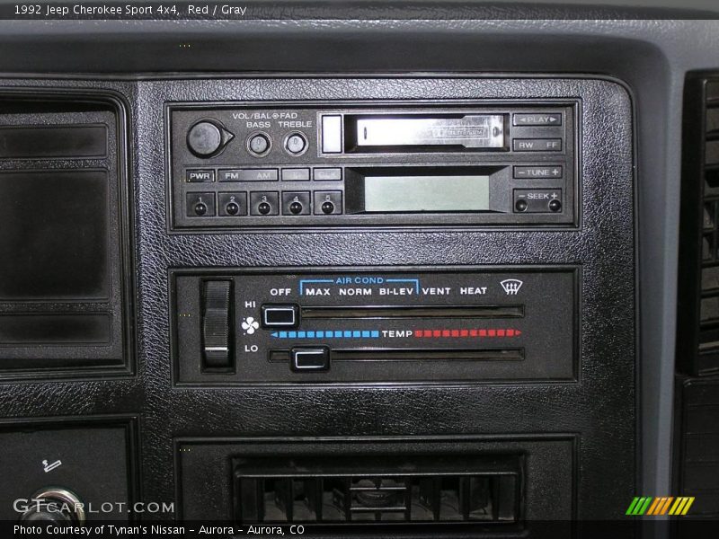 Red / Gray 1992 Jeep Cherokee Sport 4x4