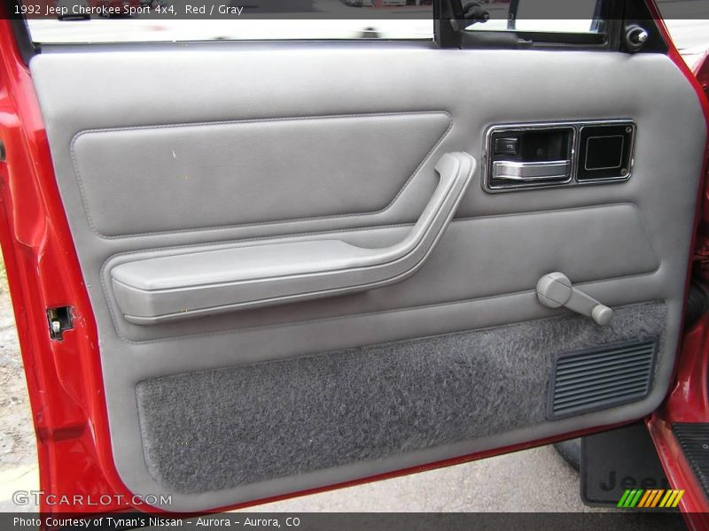 Red / Gray 1992 Jeep Cherokee Sport 4x4
