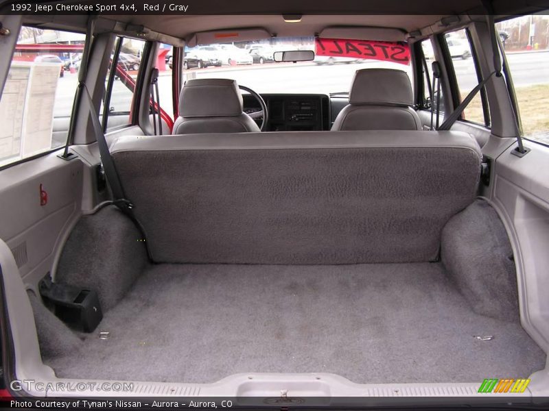 Red / Gray 1992 Jeep Cherokee Sport 4x4