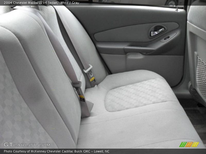 White / Gray 2004 Chevrolet Malibu LS V6 Sedan