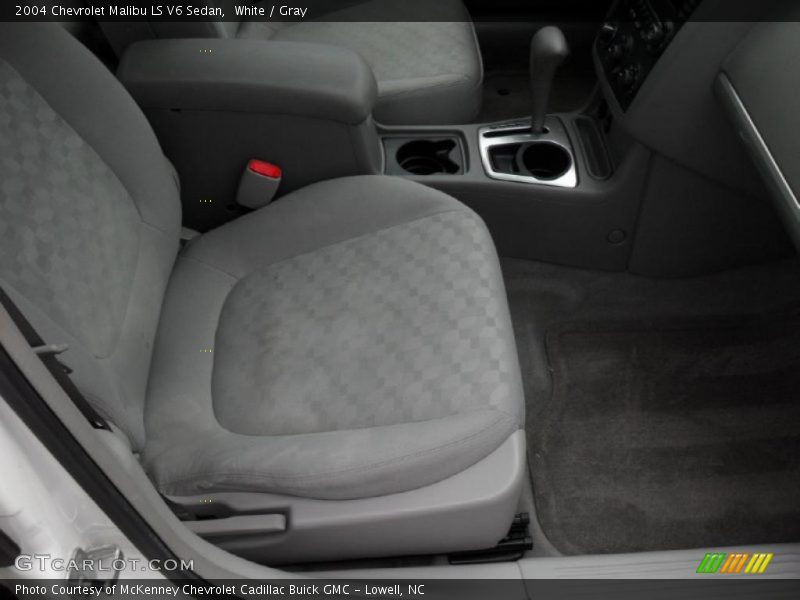 White / Gray 2004 Chevrolet Malibu LS V6 Sedan