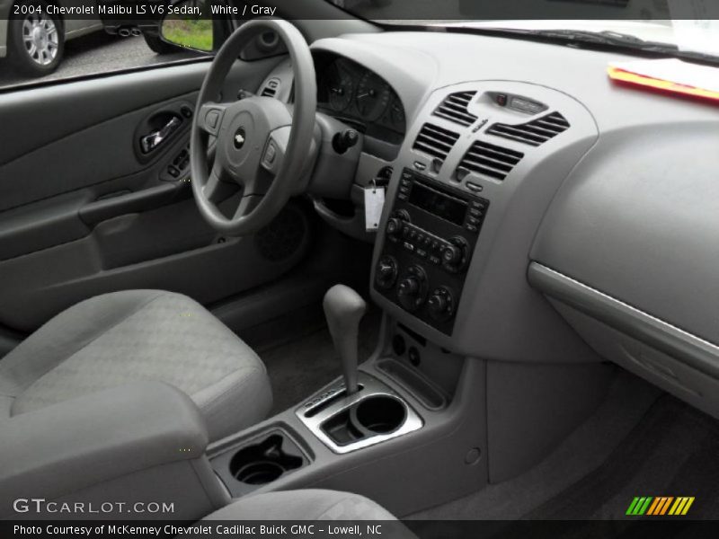 White / Gray 2004 Chevrolet Malibu LS V6 Sedan